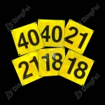 Reflective Patches - Fluorescent Yellow PVC Reflective Patches Label